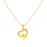 Bely Silver Heart Zirconia Necklace
