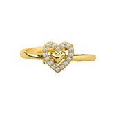 Miva Silver Heart Adjustable Ring