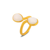 Kyra Sterling Silver White Moon Stone Ring