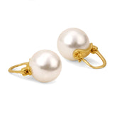 Sara Silver Pearl Earrings