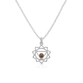 Lily Silver Plexus Chakra Pendant
