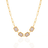 Bria Silver Moon Stone Necklace