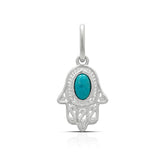 Lily Sterling Silver Oval Turquoise Necklace