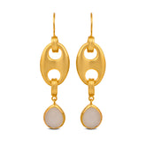 Sia Silver Moon Stone Earrings