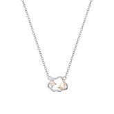 Zoe Sterling Silver White Cubic Zirconia Pearl Necklace