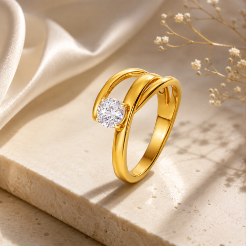 Moe Silver Diamond Adjustable Ring