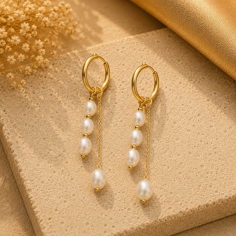 Alys Silver Pearl Earrings