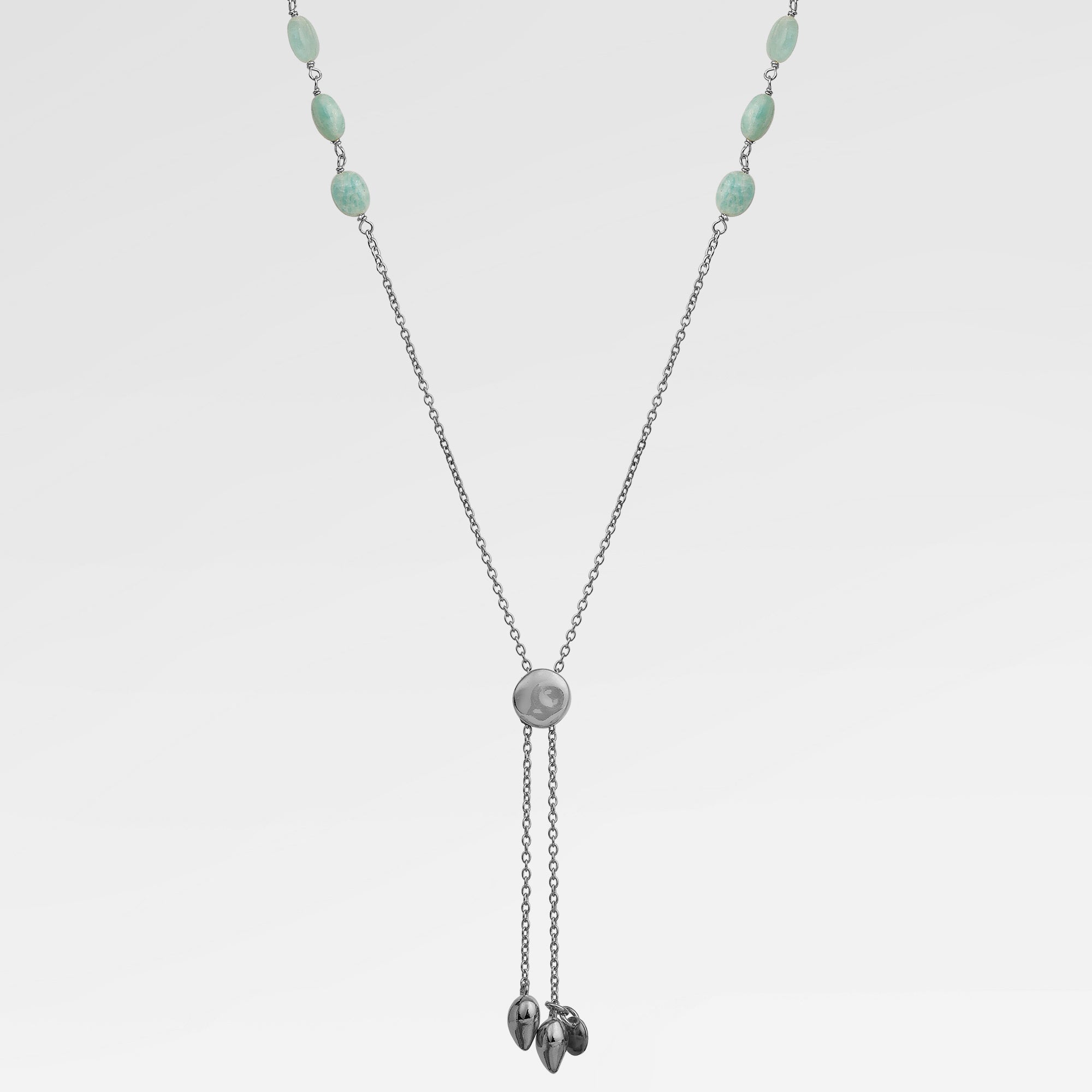 Zoe Gold Plated Amazonite Beaded Necklace