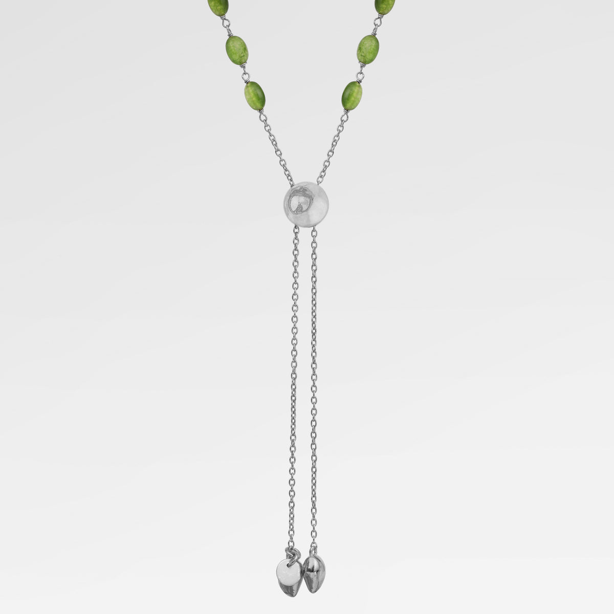 Grace Gold Plated Olive Quartz Beaded Necklace