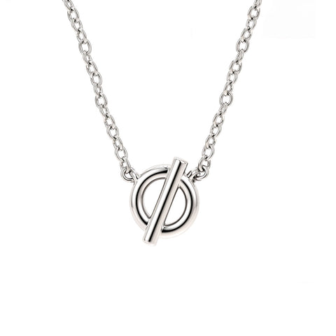 Kate Sterling Silver Elegant Toggle Necklace