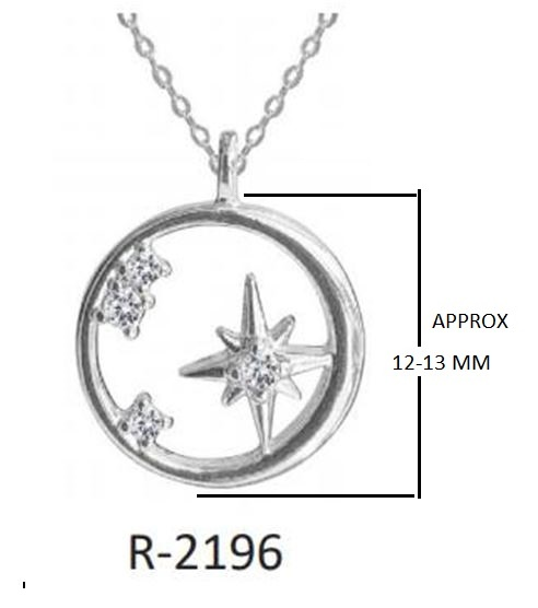 Ava Sterling Silver White Cubic Zirconia Necklace