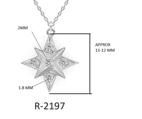 Ella Sterling Silver White Cubic Zirconia Star Necklace