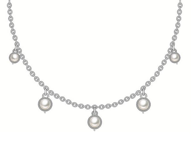 Lucy Sterling Silver Elegant Pearl Necklace