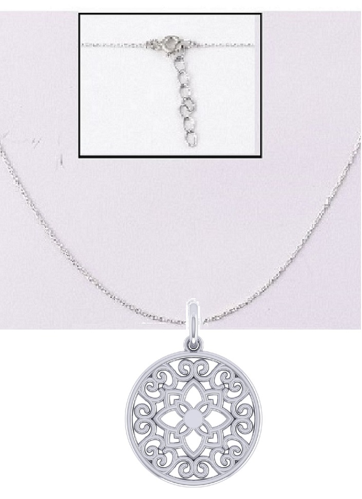 Mia Sterling Silver Elegant Floral Necklace