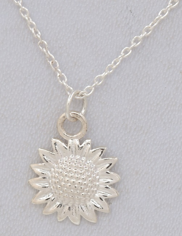 Ava Sterling Silver Sun Flower Pendant