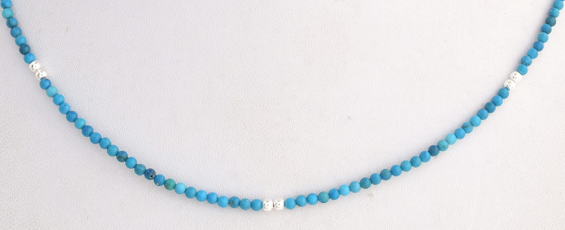 Ella Sterling Silver Blue Magnesite Necklace