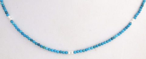 Ella Sterling Silver Blue Magnesite Necklace