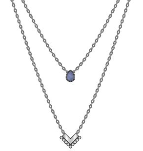 Mia Sterling Silver Blue Lace Chalcedony Necklace