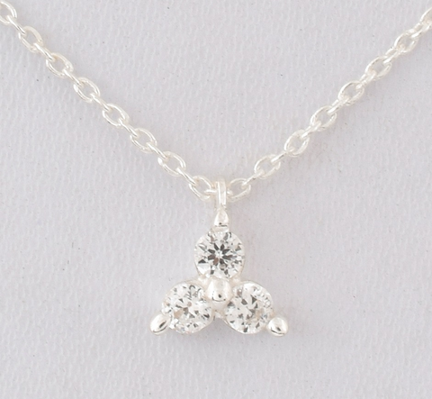 Mia Sterling Silver White Cubic Zirconia Necklace
