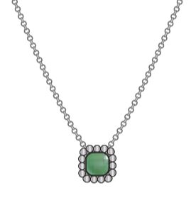 Anna Sterling Silver Green Aventurine Necklace
