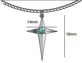 Lily Sterling Silver Round Blue Magnesite Necklace