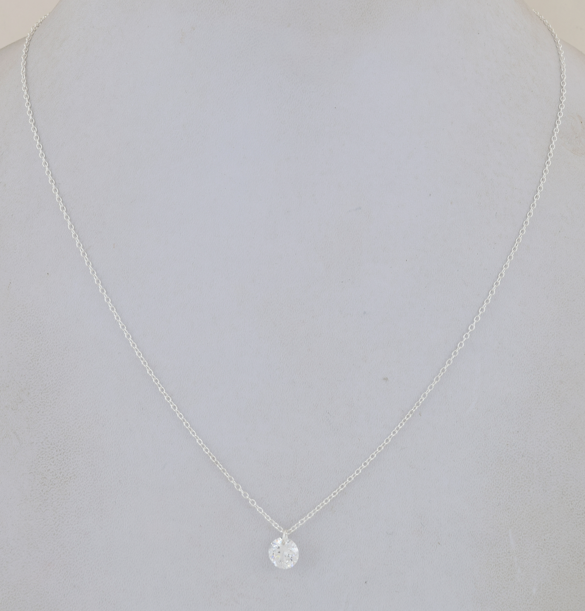 Sia Sterling Silver White Cubic Zirconia Necklace