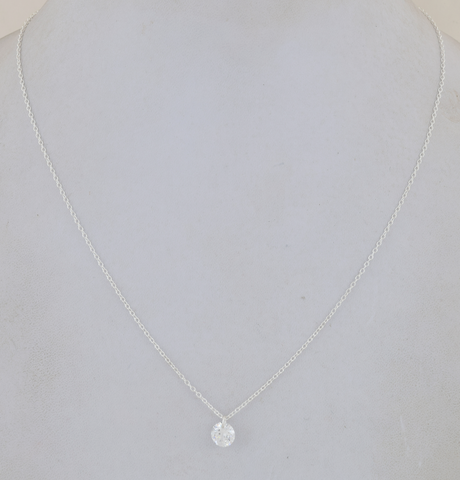 Sia Sterling Silver White Cubic Zirconia Necklace
