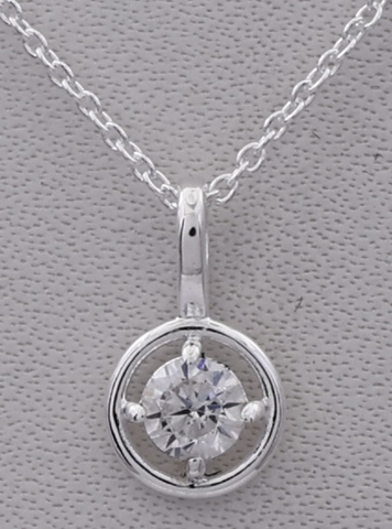 Zia Sterling Silver White Cubic Zirconia Necklace