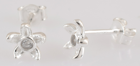 Kate Sterling Silver Flower Stud Earrings