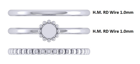 Loni Sterling Silver Three Ring Set