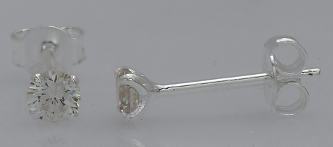 Luz Sterling Silver Golden Yellow Cubic Zirconia Earrings