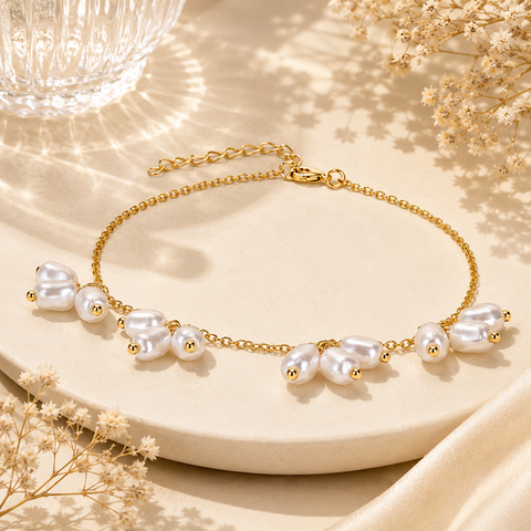 Iren Silver Pearl Bracelets