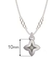 Meg Sterling Silver White Cubic Zirconia Necklace