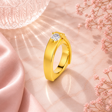 Joe Silver Diamond Adjustable Ring