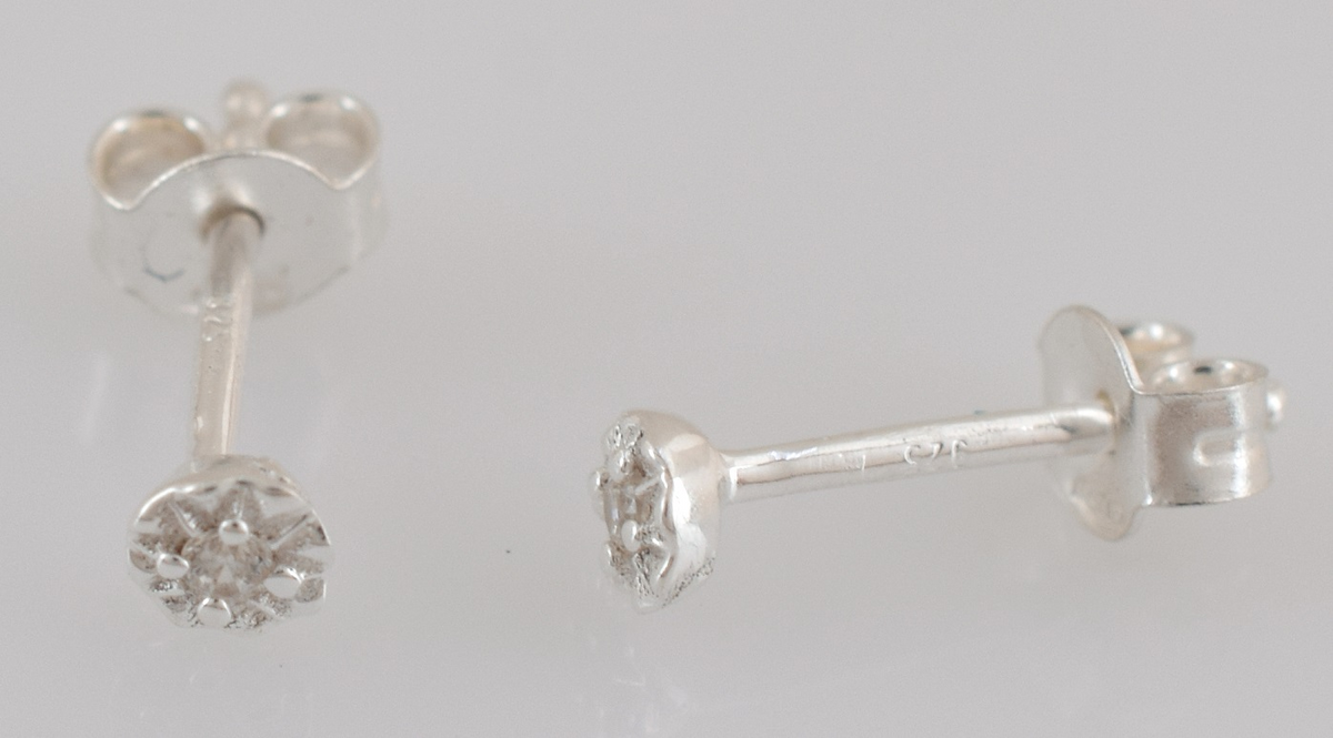Rai Sterling Silver White Cubic Zirconia Stud Earrings