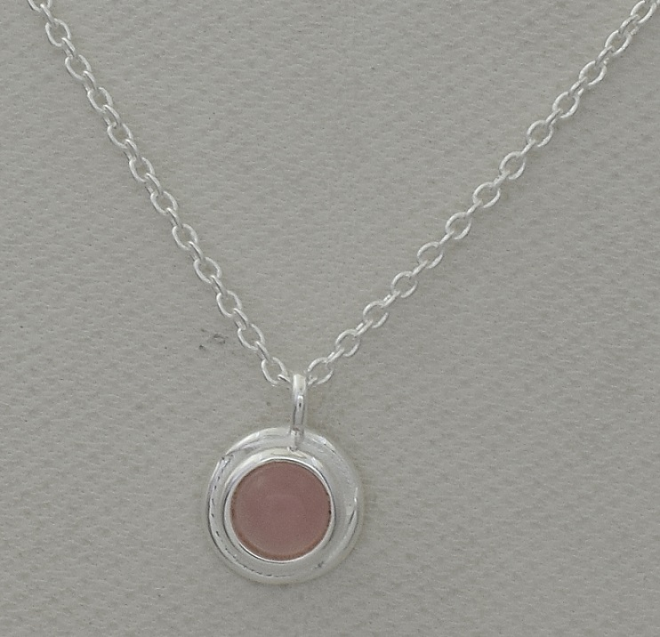 Lum Sterling Silver Rose Quartz Necklace