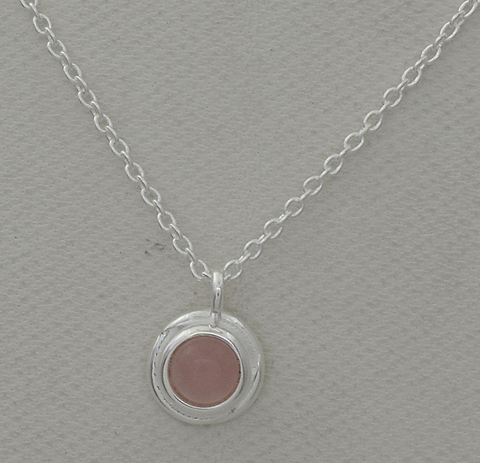 Lum Sterling Silver Rose Quartz Necklace