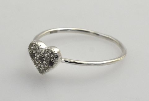 Nora Sterling Silver Round White Cubic Zirconia Ring