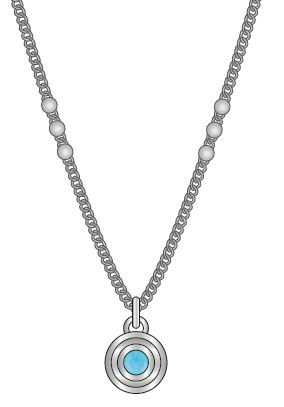 Fyn Sterling Silver Blue Magnesite Necklace