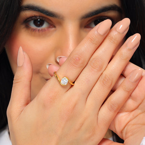 Qeya Zirconia Adjustable Ring