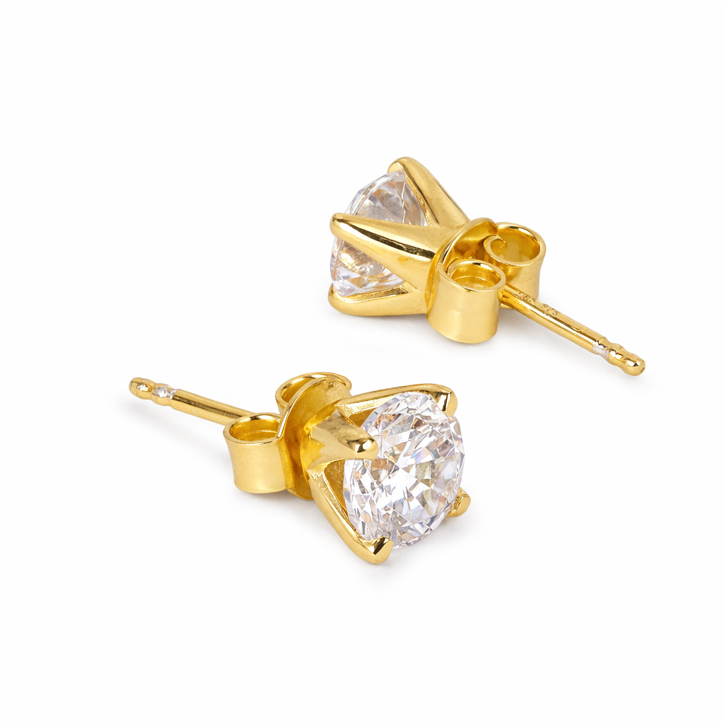 Izea Silver Stud Earrings