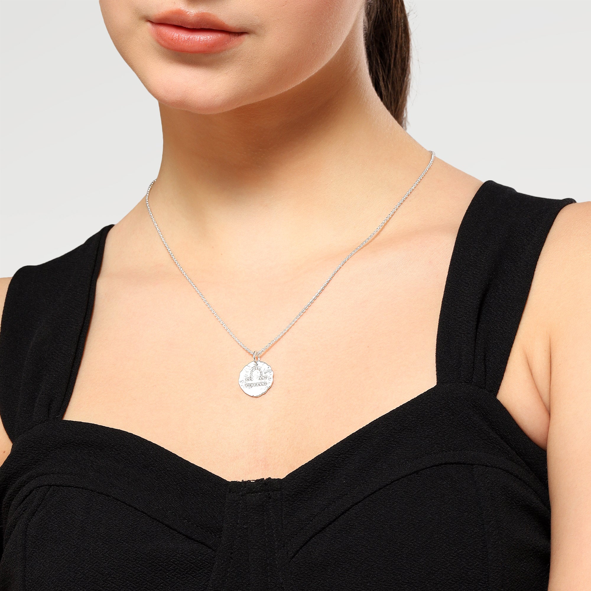 Grace Pave CZ Libra Zodiac Necklace