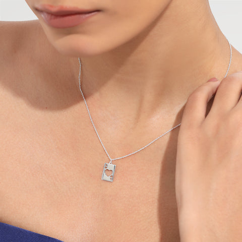 Lucy Silver Heart Necklace