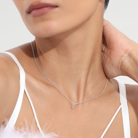 Sia Sterling Silver White Cubic Zirconia Necklace