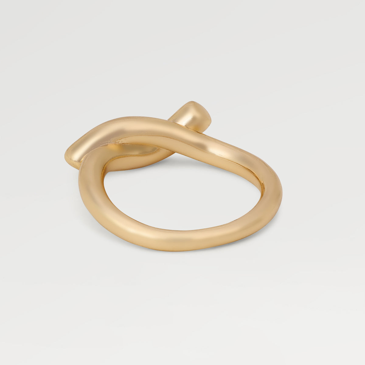 0.50 Micron Yellow Gold Plated Twist Plain Band Ring