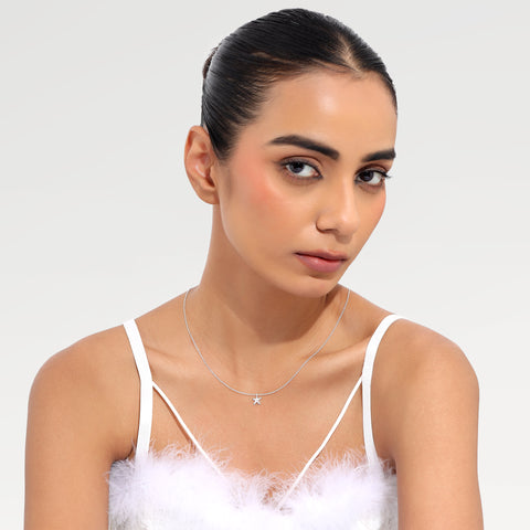 June Sterling Silver Star Necklace