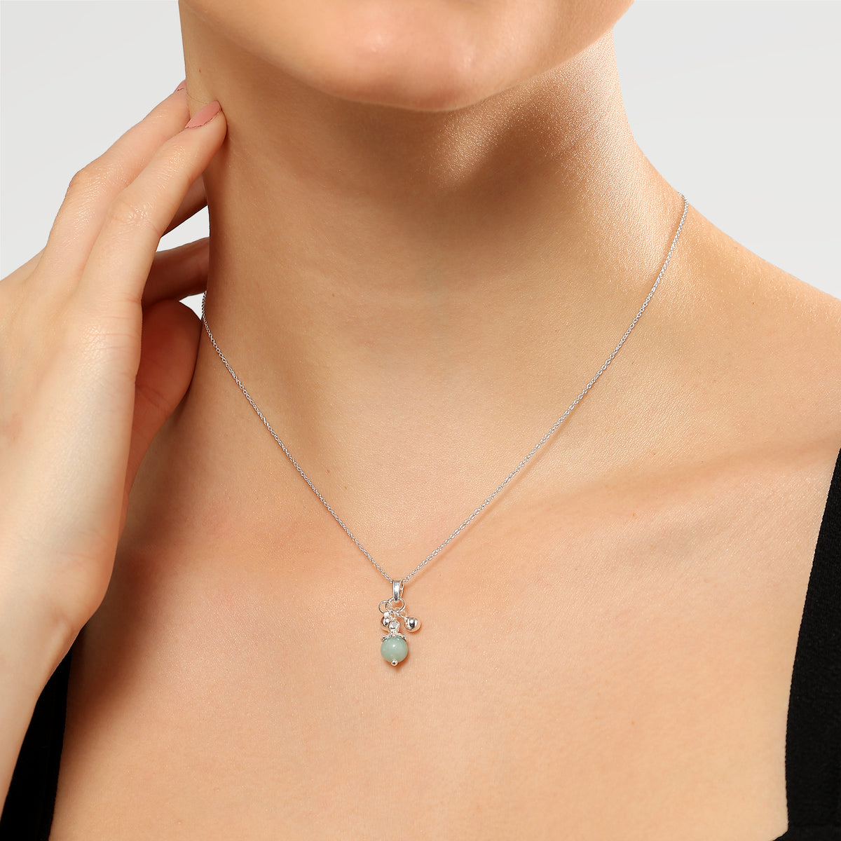 Mia Amazonite Drop Bead Pendant