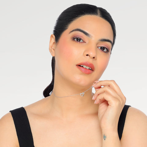 Anna Silver Heart Necklace