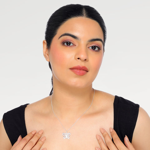 Ava Sterling Silver Butterfly Pendant