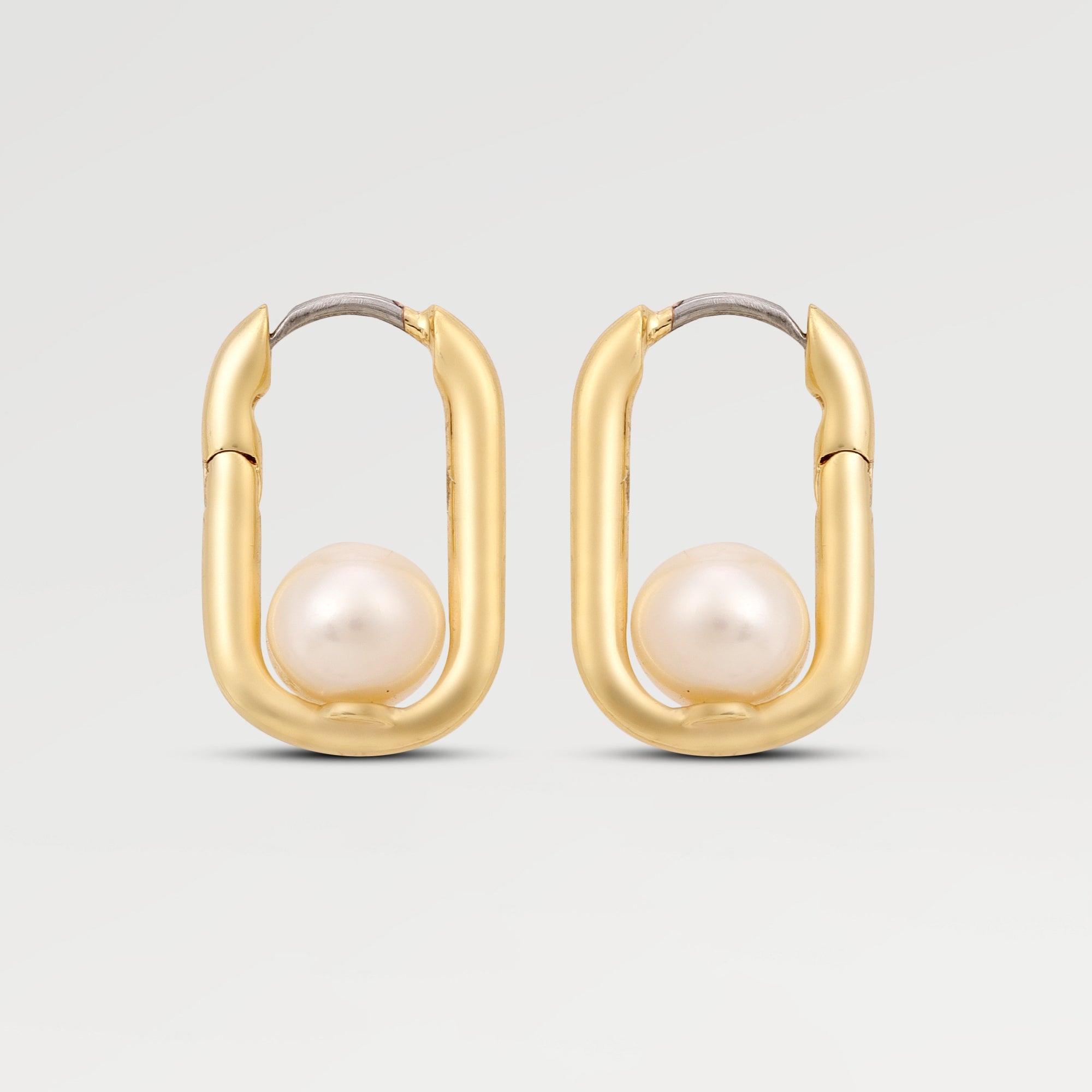 Lily Ball Pearl Huggies Earrings